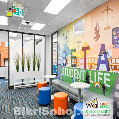 Glass door and window into conference room